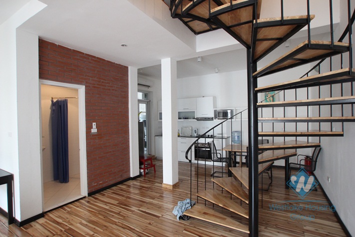Bright duplex apartment for lease in Westlake area, Hanoi, fully furnished.